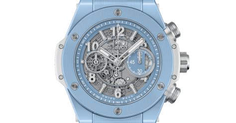 hublot sky blue chronograph.